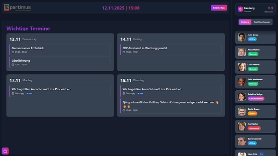 partimus gmbh welcome dashboard 2